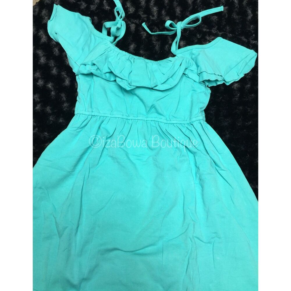 Mint off the shoulder Dress  MOFF12   12 years (I) NWT Boutique